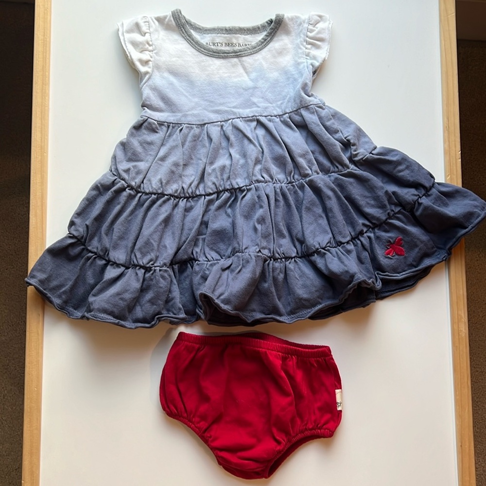 Burt’s Bees Baby Dress with Bloomers 3-6M